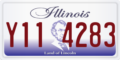 IL license plate Y114283