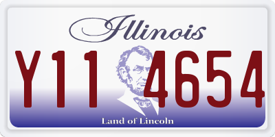 IL license plate Y114654