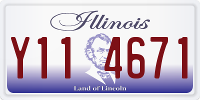 IL license plate Y114671
