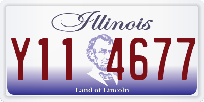 IL license plate Y114677