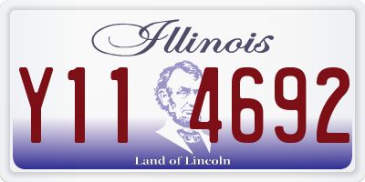 IL license plate Y114692