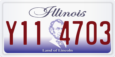 IL license plate Y114703