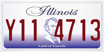 IL license plate Y114713