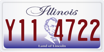 IL license plate Y114722