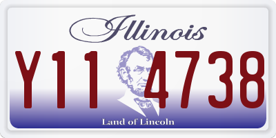 IL license plate Y114738