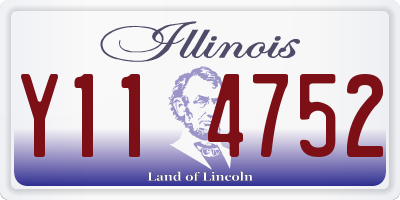 IL license plate Y114752
