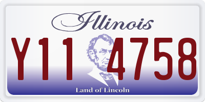IL license plate Y114758