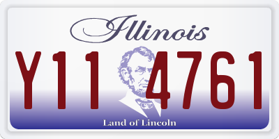 IL license plate Y114761