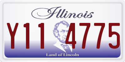 IL license plate Y114775