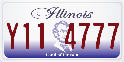 IL license plate Y114777