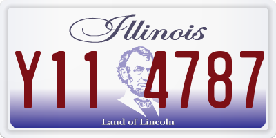 IL license plate Y114787
