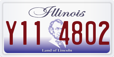 IL license plate Y114802