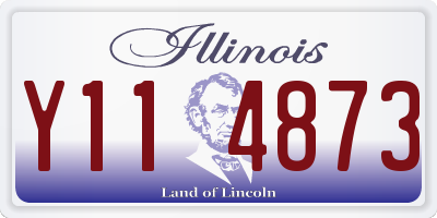 IL license plate Y114873