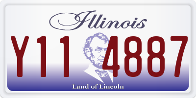 IL license plate Y114887