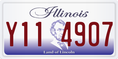 IL license plate Y114907