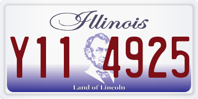 IL license plate Y114925