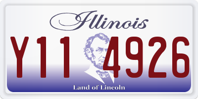IL license plate Y114926