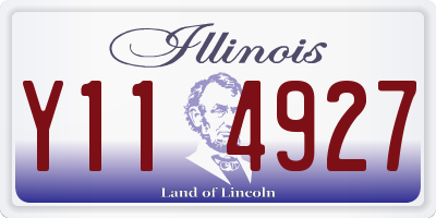 IL license plate Y114927
