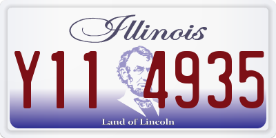 IL license plate Y114935