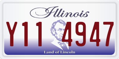 IL license plate Y114947