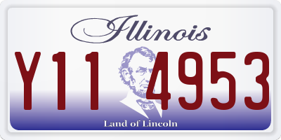 IL license plate Y114953