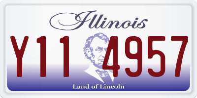 IL license plate Y114957