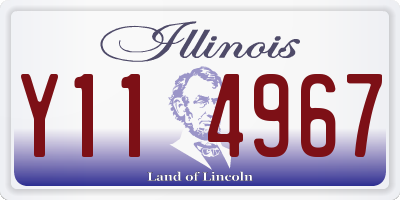 IL license plate Y114967