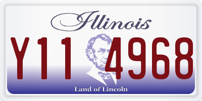 IL license plate Y114968