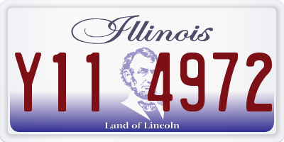 IL license plate Y114972