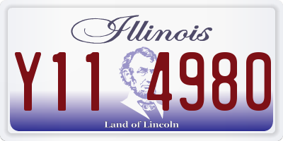 IL license plate Y114980