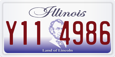 IL license plate Y114986