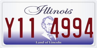 IL license plate Y114994