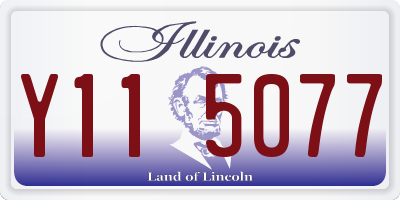 IL license plate Y115077