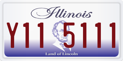 IL license plate Y115111