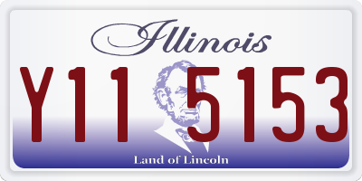 IL license plate Y115153