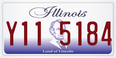 IL license plate Y115184