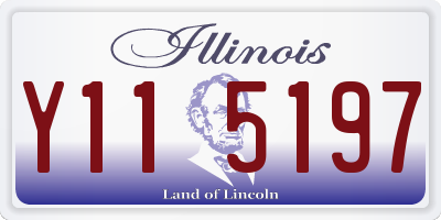 IL license plate Y115197