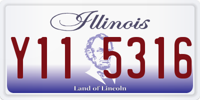 IL license plate Y115316