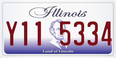 IL license plate Y115334