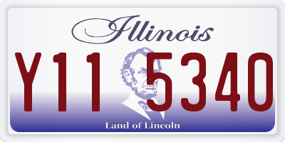 IL license plate Y115340