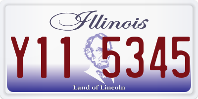 IL license plate Y115345