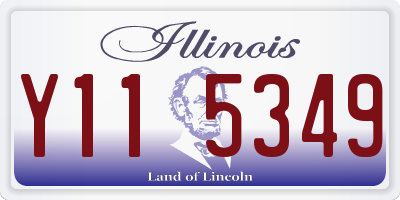IL license plate Y115349