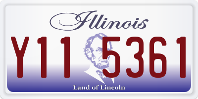IL license plate Y115361