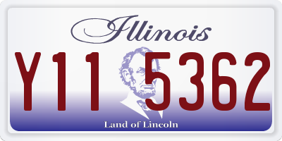 IL license plate Y115362