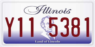 IL license plate Y115381