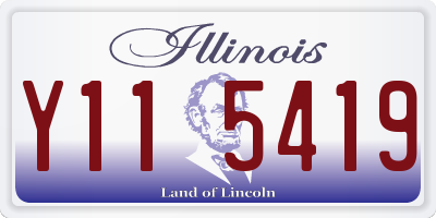 IL license plate Y115419