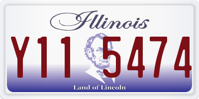 IL license plate Y115474