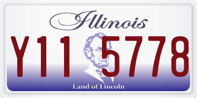IL license plate Y115778