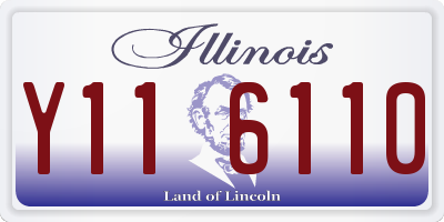 IL license plate Y116110