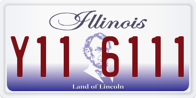 IL license plate Y116111